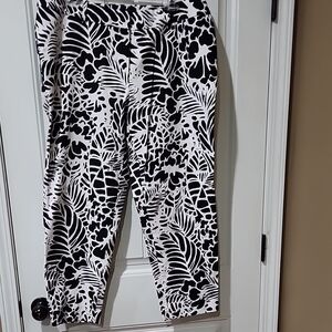 Talbots Black and White Patterned Women's Pants